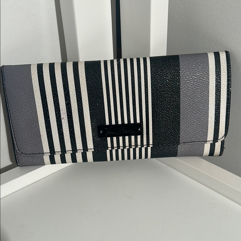 Vera Bradley Black and White Striped Wallet